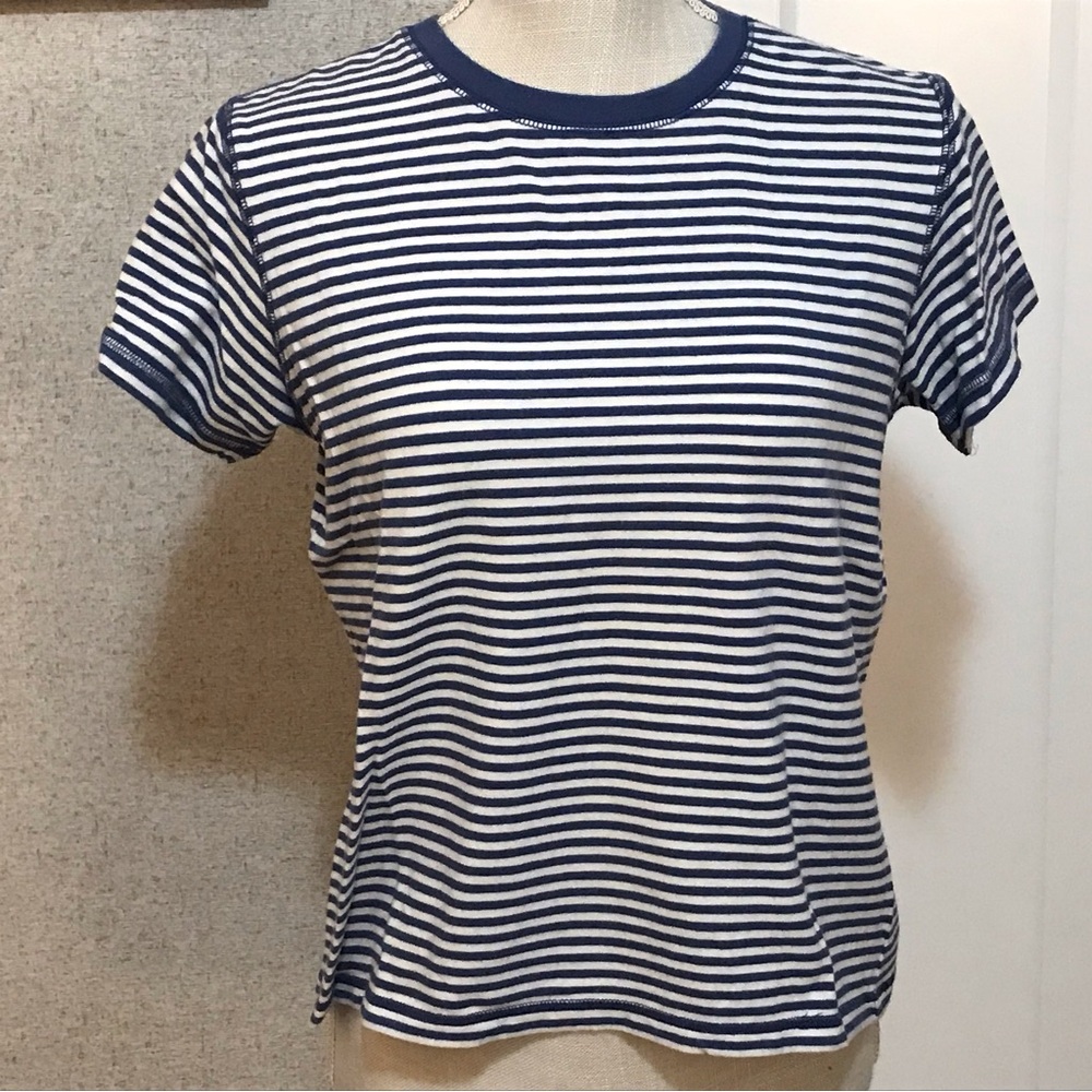 Relativity Striped Blue White Tee T-Shirt Size PS